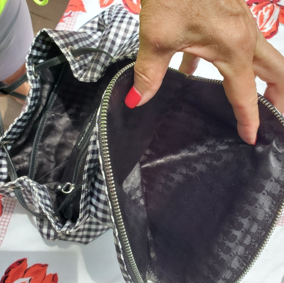 Karl Lagerfeld Mini Style Checkered Backpack purse - Picture 9 of 10